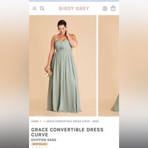 Birdy Grey GRACE CONVERTIBLE DRESS CURVE Sage Color